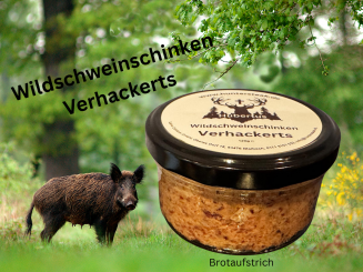 Wildschwein-Verhackerts 120g – Edler Brotaufstrich aus Wildschweinschinken 