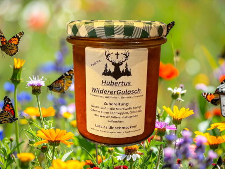 Hubertus Wilderer Gulasch – Feinkost im Glas (280g) – Rehfleisch 