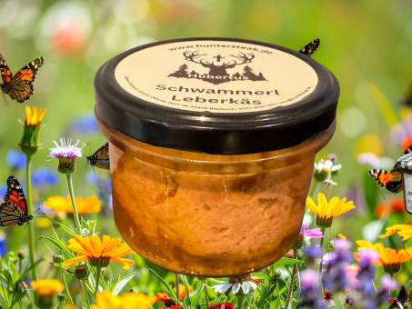 Hubertus Waldschwammerl Wildleberkäse | 10% Pilz-Einlage | Regional & Nachhaltig | 200g Glas | Bayerischer Wald 