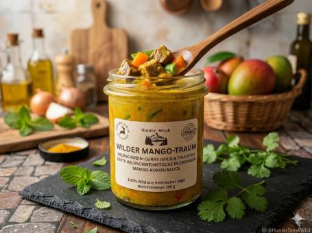 Wildschwein-Curry im Glas (280g) – Mango-TRAUM – 100% Wild – HANDMADE 